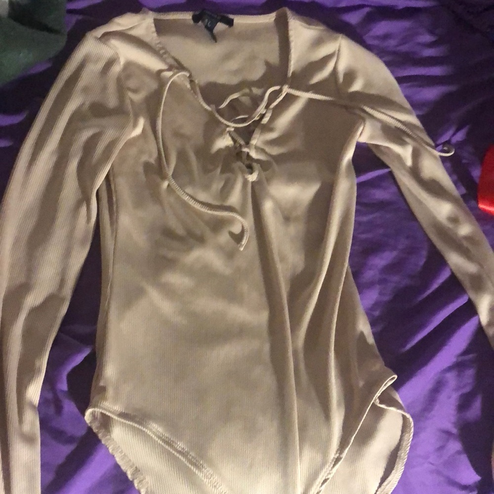 Tan/ beige body suit